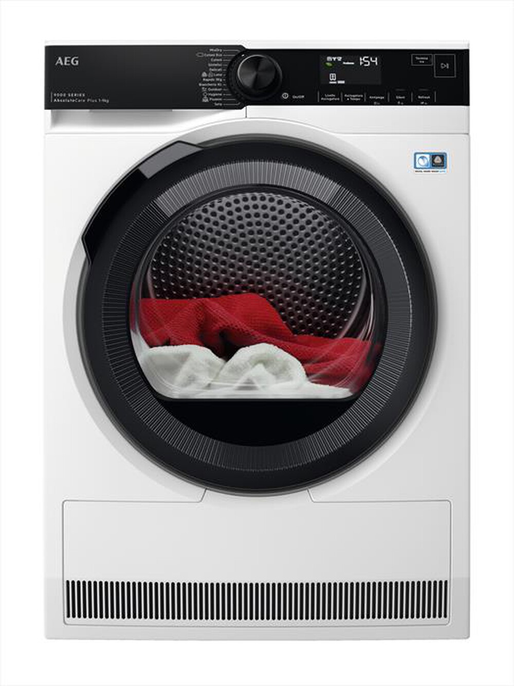 AEG - Asciugatrice TR9HG94B 9 Kg-Bianco/oblò nero