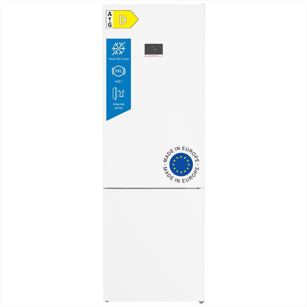BOSCH - Frigorifero Combinato KGN497WDF Classe D 203x70 cm-Bianco