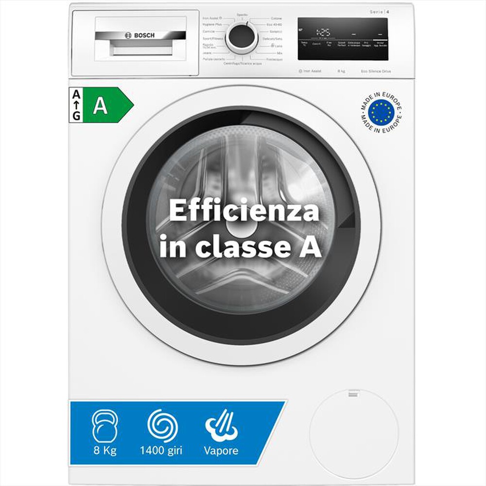 BOSCH - Lavatrice Serie 4 WAN28208II 8Kg 1400g/m Classe A-Bianco
