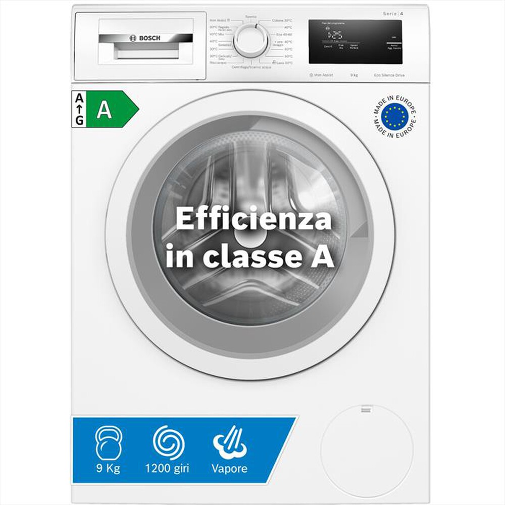 BOSCH - Lavatrice Serie 4 WAN24009II 9Kg 1200g/m Classe A-Bianco