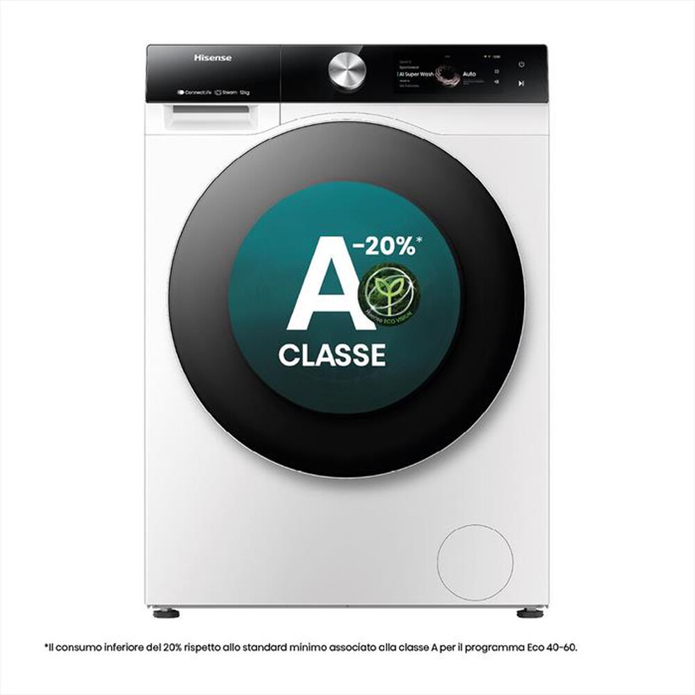 HISENSE - Lavatrice WF7S1247BW 12 Kg Classe A-Bianco