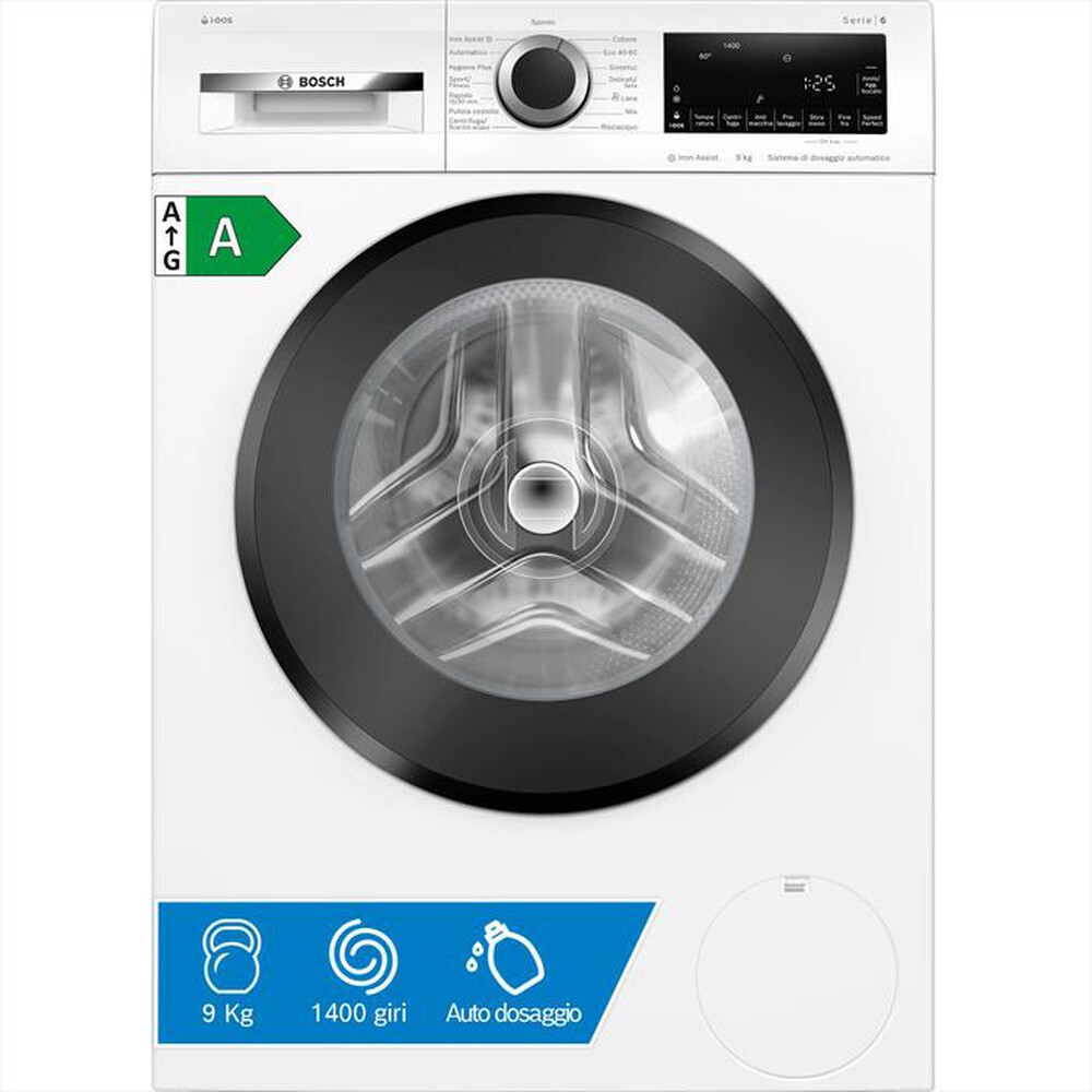 BOSCH - Lavatrice Serie 6 WGG244F0II 9Kg 1400g/m Classe A-Bianco