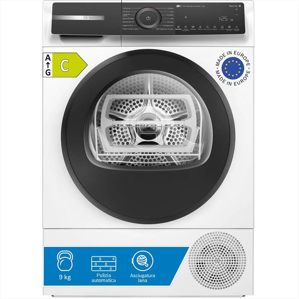 BOSCH - Asciugatrice Serie 6 WQH245B0IT 9Kg Classe C-Bianco