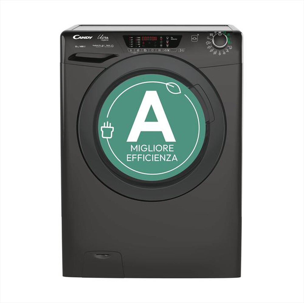 CANDY - Lavatrice HES14124TWMBB5-S 12 Kg Classe A-Black
